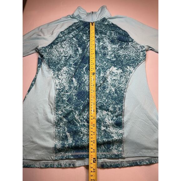 Champion Duo Dry Pullover Athletic Top Blue Green L/G Womens Activewear - Picture 4 of 7